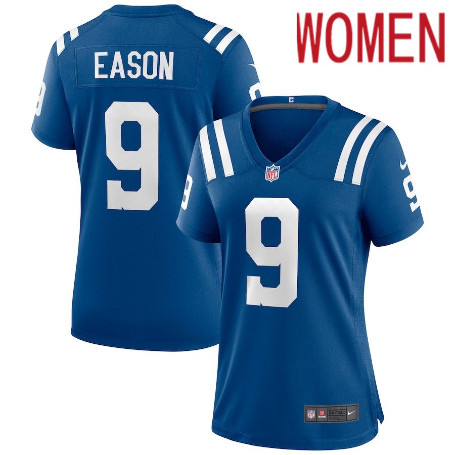 Women Indianapolis Colts #9 Jacob Eason Nike Royal Game NFL Jersey->women nfl jersey->Women Jersey